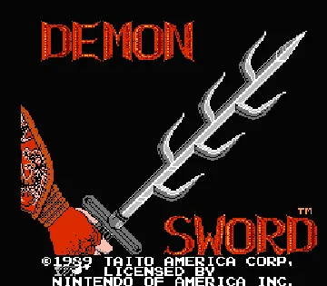 Demon Sword (USA) screen shot title